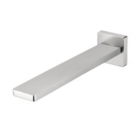 Brushed Nickel Square Wall Mount Bath Spout